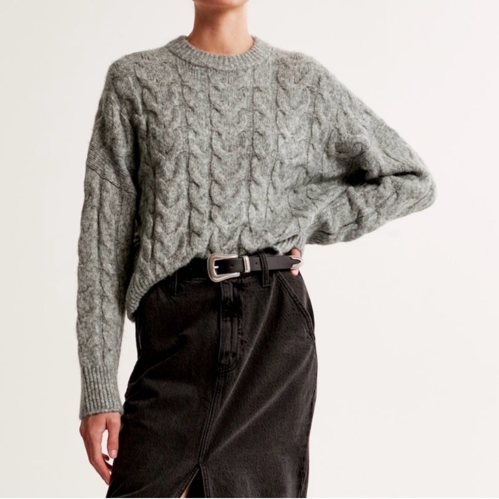 Abercrombie & Fitch Cable Crew Wedge Sweater